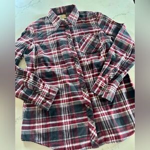 Blue Mountain Plaid Button Up Flannel Long Sleeve - Women’s Small